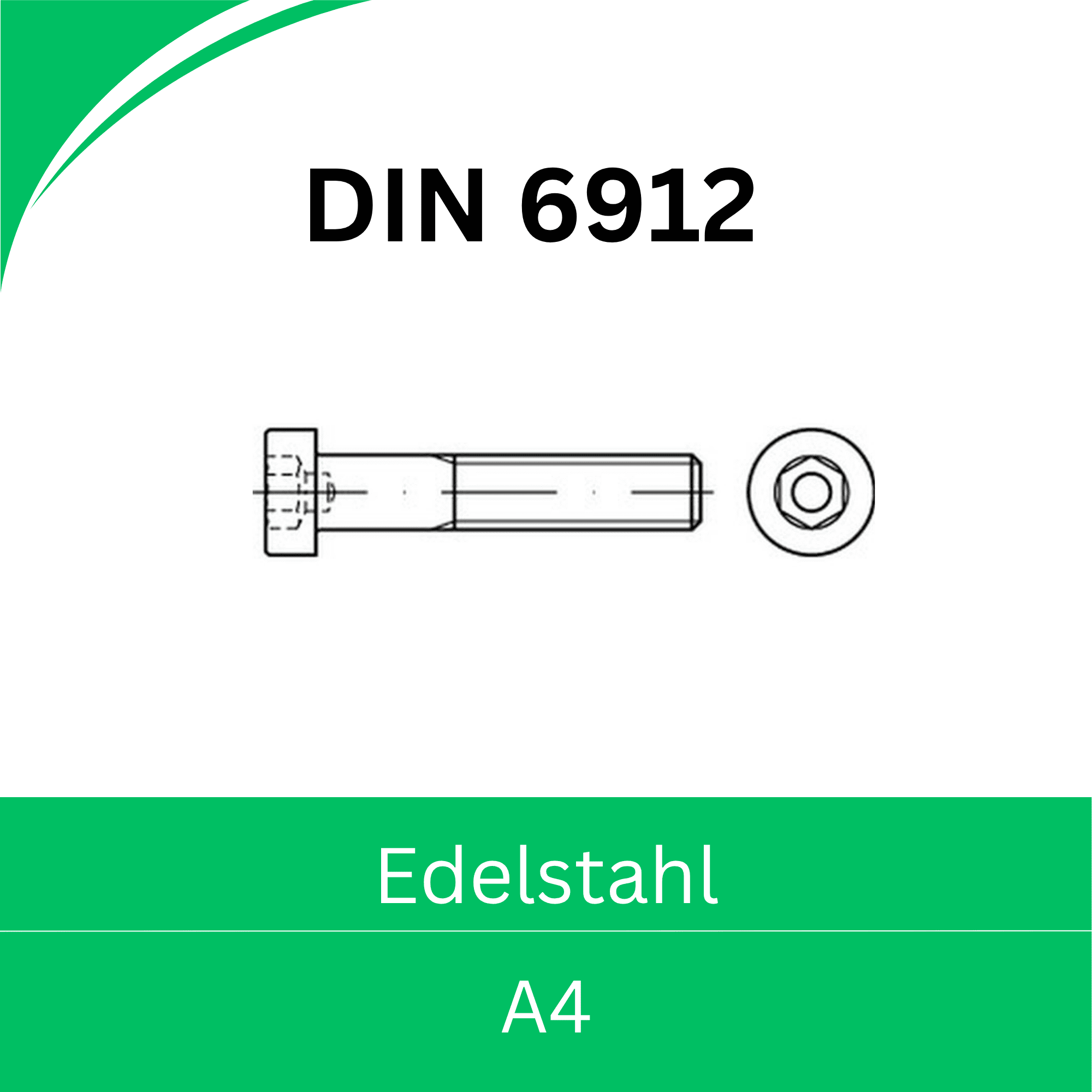 Bild für Kategorie ➤ Kategorie: DIN 6912 Edelstahl (A4) 